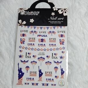 Patriotic Nail Art Stickers 🗽 Statue of Liberty & Texas USA | Americana Nails